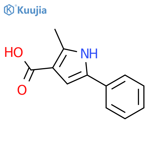 2-methyl-5-phenyl-1H-pyrrole-3-carboxylic acid structure