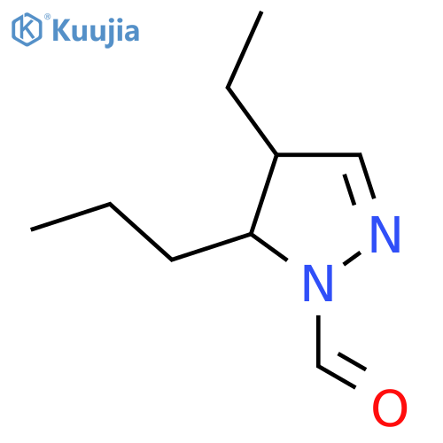 4-Ethyl-5-propyl-4,5-dihydro-1H-pyrazole-1-carbaldehyde structure
