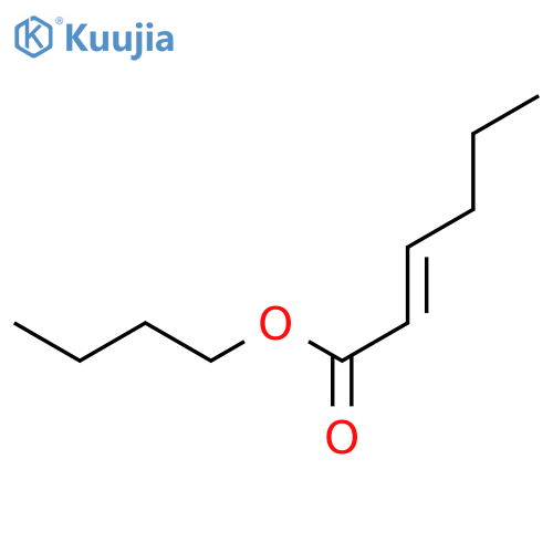 2-Hexenoic acid, butyl ester, (2E)- structure