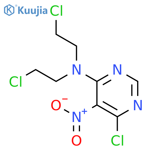 4-Pyrimidinamine, 6-chloro-N,N-bis(2-chloroethyl)-5-nitro- structure