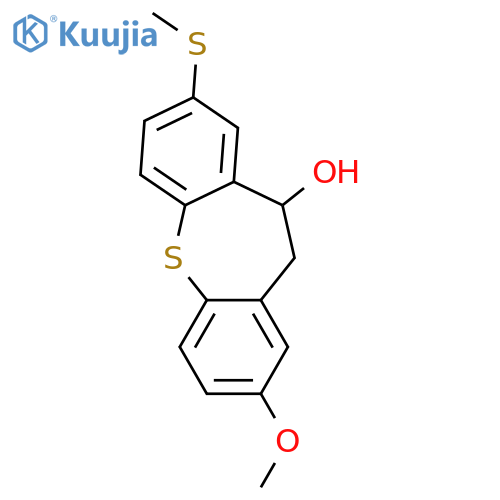 Dibenzo[b,f]thiepin-10-ol, 10,11-dihydro-2-methoxy-8-(methylthio)- structure
