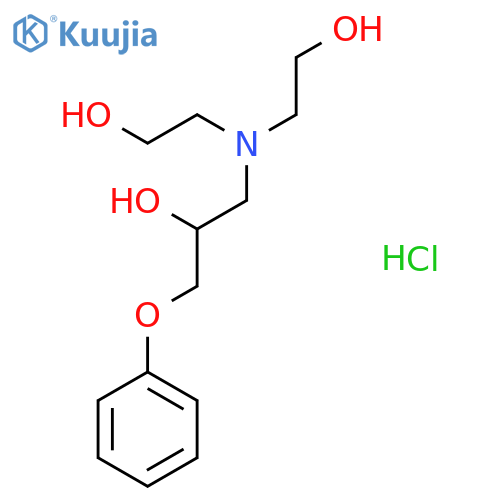 2-Propanol, 1-[bis(2-hydroxyethyl)amino]-3-phenoxy-, hydrochloride structure