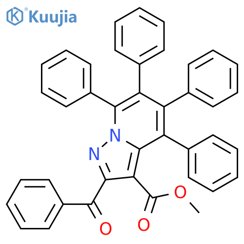 Methyl 2-benzoyl-4,5,6,7-tetraphenylpyrazolo[1,5-a]pyridine-3-carboxylate structure