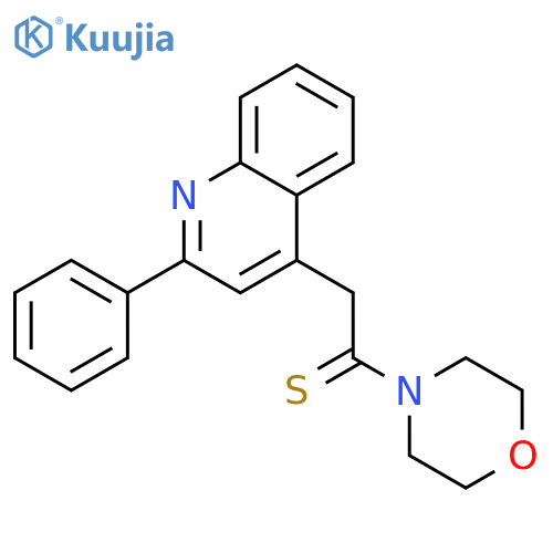 Ethanethione,1-(4-morpholinyl)-2-(2-phenyl-4-quinolinyl)- structure