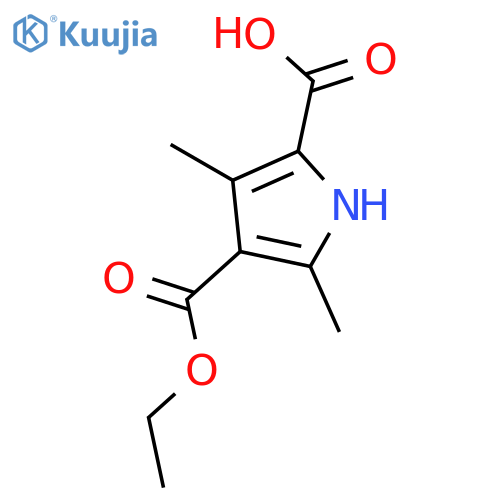 4-(Ethoxycarbonyl)-3,5-dimethyl-1H-pyrrole-2-carboxylic acid structure