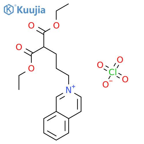 2-[3-(2-isoquinolin-2-iumyl)propyl]propanedioic acid diethyl ester perchlorate structure
