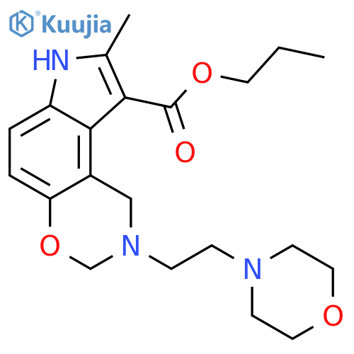 propyl 8-methyl-2-(2-morpholin-4-ylethyl)-1,2,3,7-tetrahydro[1,3]oxazino[5,6-e]indole-9-carboxylate structure