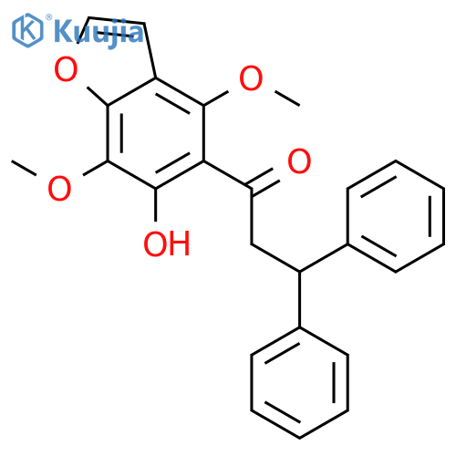 1-Propanone, 1-(6-hydroxy-4,7-dimethoxy-5-benzofuranyl)-3,3-diphenyl- structure
