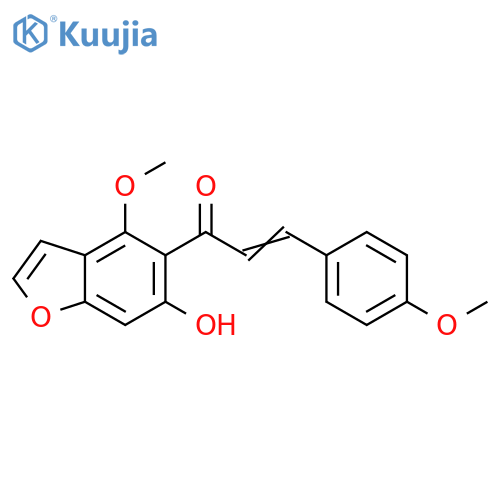2-Propen-1-one,1-(6-hydroxy-4-methoxy-5-benzofuranyl)-3-(4-methoxyphenyl)- structure