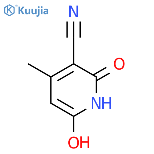 6-hydroxy-4-methyl-2-oxo-1H-pyridine-3-carbonitrile structure