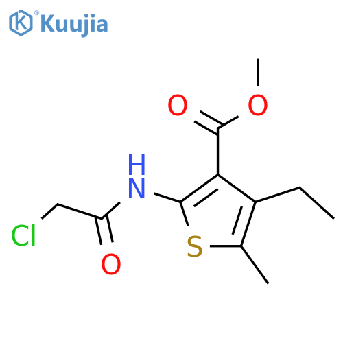 Methyl 2-(chloroacetyl)amino-4-ethyl-5-methylthiophene-3-carboxylate structure
