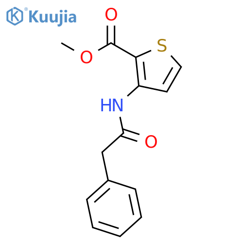 2-Thiophenecarboxylic acid, 3-[(phenylacetyl)amino]-, methyl ester structure