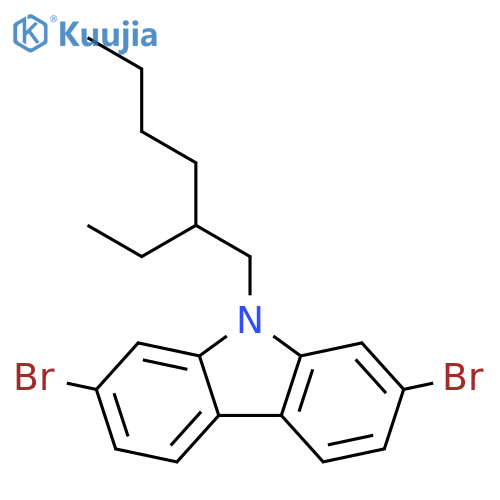 2,7-Dibromo-9-(2-ethylhexyl)carbazole structure