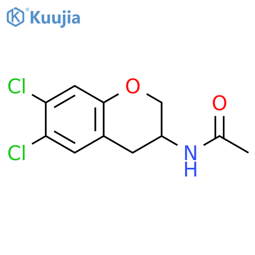 Acetamide, N-(6,7-dichloro-3,4-dihydro-2H-1-benzopyran-3-yl)- structure