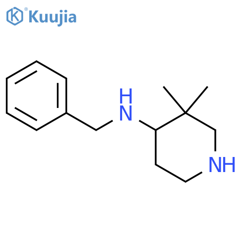 4-PIPERIDINAMINE, 3,3-DIMETHYL-N-(PHENYLMETHYL)-, (-)- structure