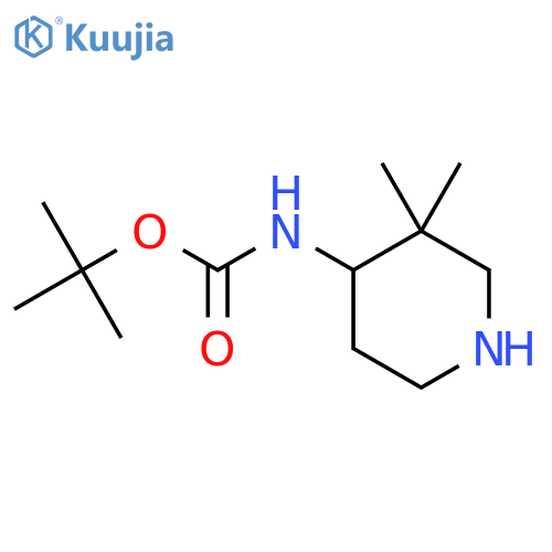 tert-butyl N-(3,3-dimethyl-4-piperidyl)carbamate structure