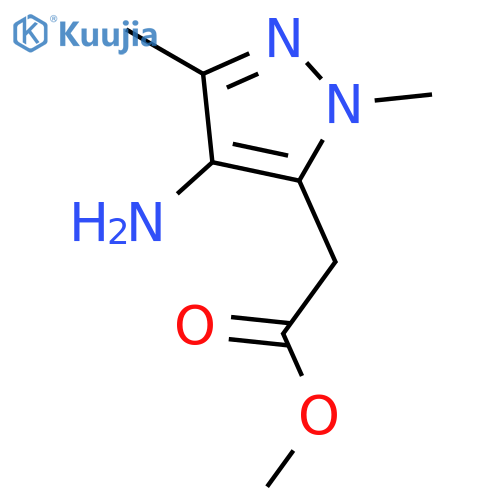 1H-PYRAZOLE-5-ACETIC ACID, 4-AMINO-1,3-DIMETHYL-, METHYL ESTER structure