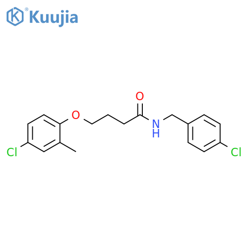 N-(4-chlorobenzyl)-4-(4-chloro-2-methylphenoxy)butanamide structure