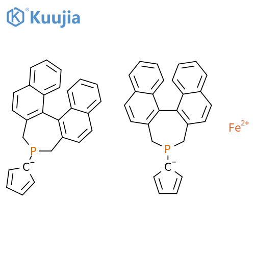 Ferrocene,1,1'-bis[(11bS)-3,5-dihydro-4H-dinaphtho[2,1-c:1',2'-e]phosphepin-4-yl]- structure