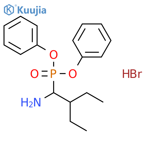 Phosphonic acid, (1-amino-2-ethylbutyl)-, diphenyl ester, hydrobromide structure