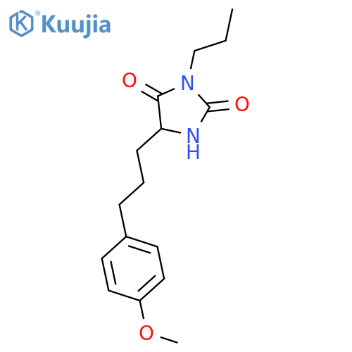 2,4-IMIDAZOLIDINEDIONE, 5-[3-(4-METHOXYPHENYL)PROPYL]-3-PROPYL- structure