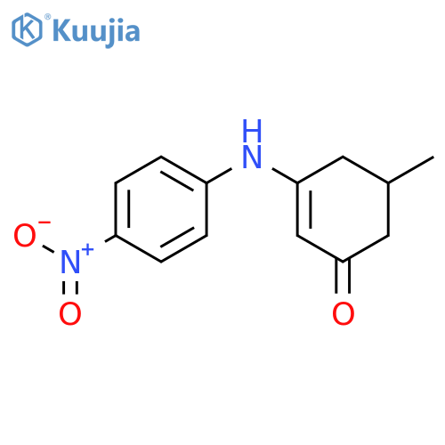 2-Cyclohexen-1-one, 5-methyl-3-[(4-nitrophenyl)amino]- structure