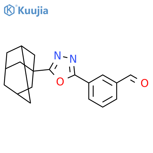 Benzaldehyde, 3-(5-tricyclo[3.3.1.13,7]dec-1-yl-1,3,4-oxadiazol-2-yl)- structure