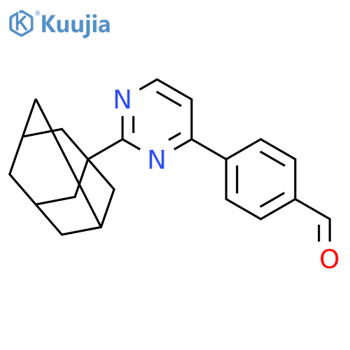 Benzaldehyde, 4-(2-tricyclo[3.3.1.13,7]dec-1-yl-4-pyrimidinyl)- structure