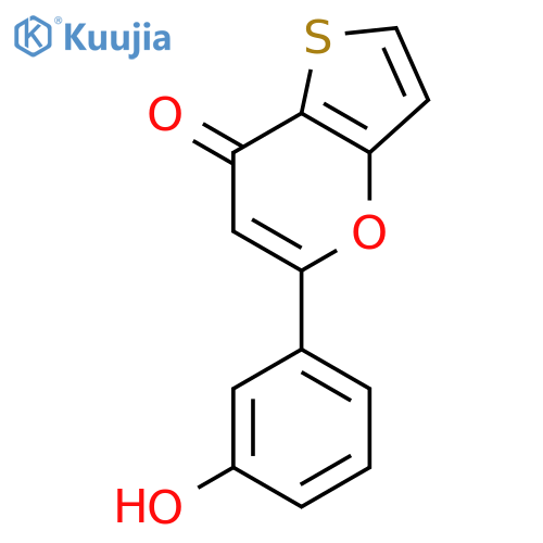 7H-Thieno[3,2-b]pyran-7-one, 5-(3-hydroxyphenyl)- structure