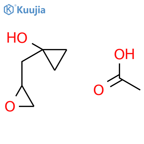 Cyclopropanol, 1-(oxiranylmethyl)-, acetate structure