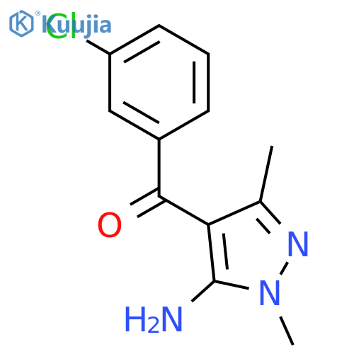METHANONE, (5-AMINO-1,3-DIMETHYL-1H-PYRAZOL-4-YL)(3-CHLOROPHENYL)- structure