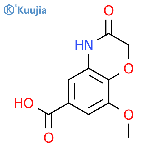 8-methoxy-3-oxo-3,4-dihydro-2H-1,4-benzoxazine-6-carboxylic Acid structure