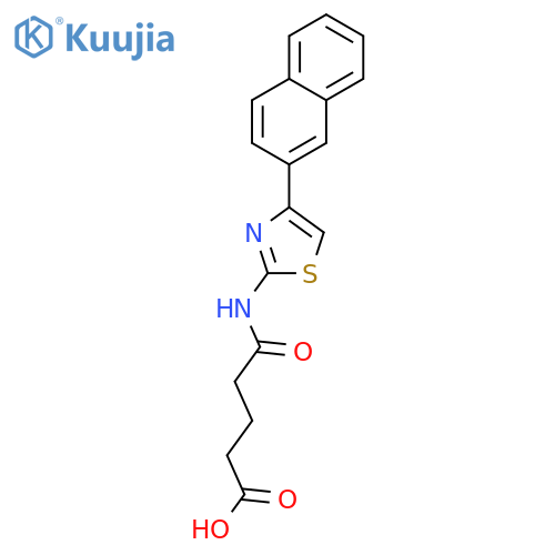 5-{[4-(2-naphthyl)-1,3-thiazol-2-yl]amino}-5-oxopentanoic acid structure