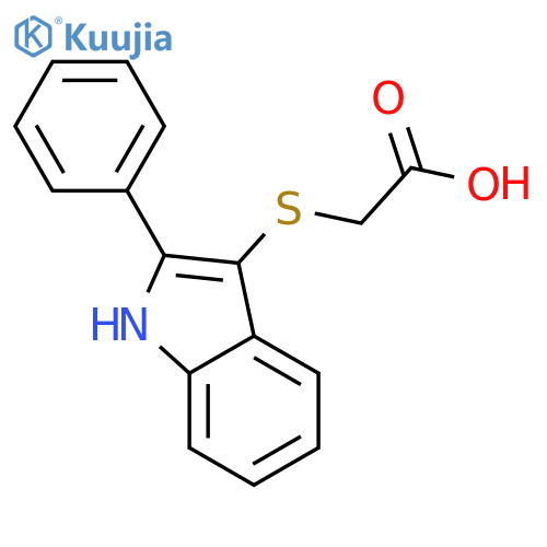 Acetic acid, [(2-phenyl-1H-indol-3-yl)thio]- structure