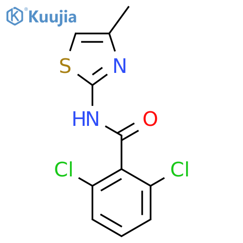 2,6-dichloro-N-(4-methyl-1,3-thiazol-2-yl)benzamide structure