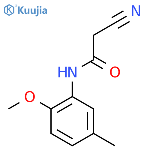 2-cyano-N-(2-methoxy-5-methylphenyl)acetamide structure