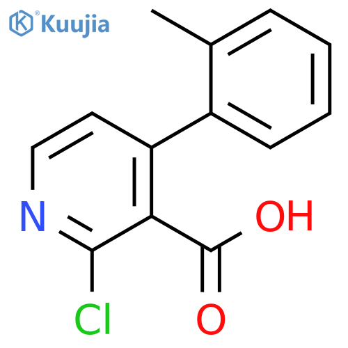3-Pyridinecarboxylic acid, 2-chloro-4-(2-methylphenyl)- structure