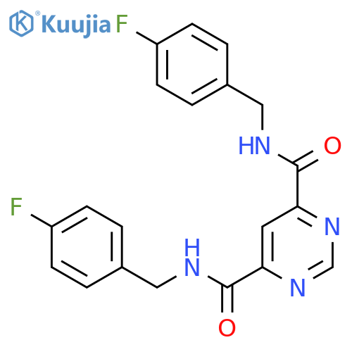 4,6-Pyrimidinedicarboxamide, N,N'-bis[(4-fluorophenyl)methyl]- structure