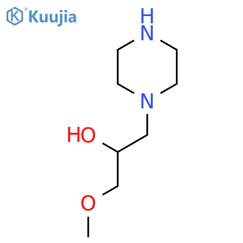 1-Methoxy-3-(piperazin-1-yl)propan-2-ol structure