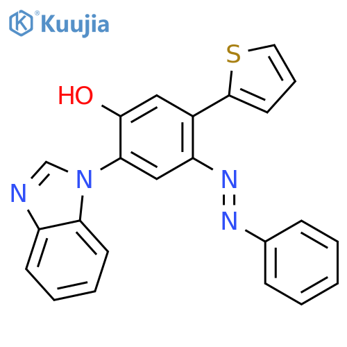PHENOL, 2-(1H-BENZIMIDAZOL-1-YL)-4-(PHENYLAZO)-5-(2-THIENYL)- structure