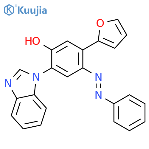 Phenol, 2-(1H-benzimidazol-1-yl)-5-(2-furanyl)-4-(phenylazo)- structure