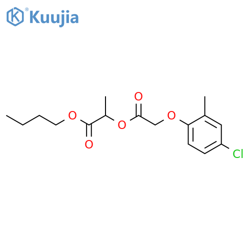 Propanoic acid,2-[[2-(4-chloro-2-methylphenoxy)acetyl]oxy]-, butyl ester structure