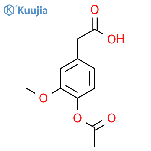 Benzeneacetic acid,4-(acetyloxy)-3-methoxy- structure