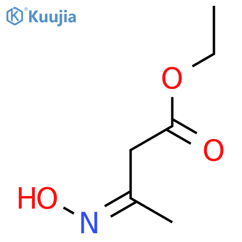 Butanoic acid,3-(hydroxyimino)-, ethyl ester structure