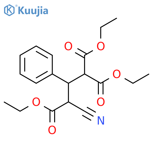 1,1,3-triethyl 3-cyano-2-phenyl-propane-1,1,3-tricarboxylate structure