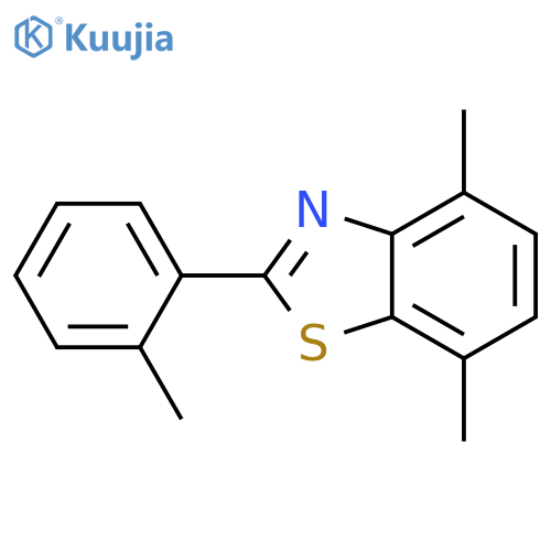 Benzothiazole, 4,7-dimethyl-2-(2-methylphenyl)- structure