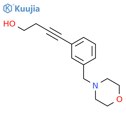 3-Butyn-1-ol, 4-[3-(4-morpholinylmethyl)phenyl]- structure