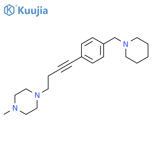 PIPERAZINE, 1-METHYL-4-[4-[4-(1-PIPERIDINYLMETHYL)PHENYL]-3-BUTYNYL]- structure