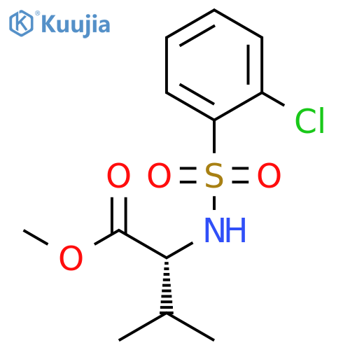 D-VALINE, N-[(2-CHLOROPHENYL)SULFONYL]-, METHYL ESTER structure