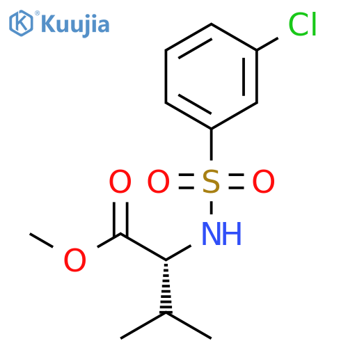 D-Valine, N-[(3-chlorophenyl)sulfonyl]-, methyl ester structure